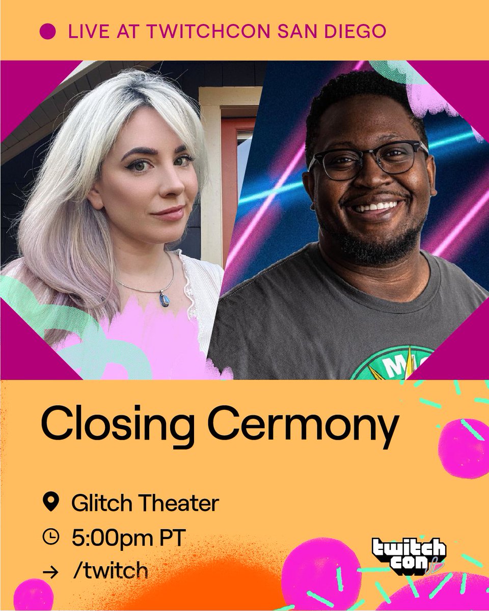 Three incredible days. One hour to run through it all. Get down to the Glitch Theater. The #TwitchCon Closing Ceremony, presented by Twitch Public Access starts in 30 minutes.