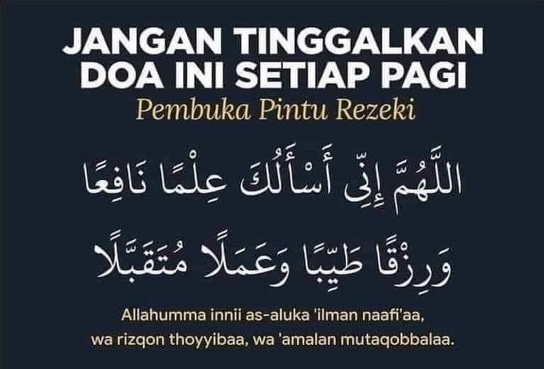 SantapanMinda's tweet photo. Doa pembuka pintu rezeki. https://t.co/ayUSDZ3ixI