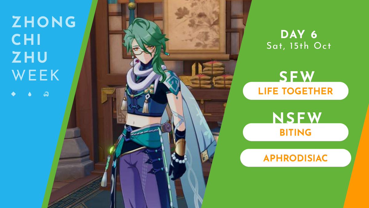 ZCBweek's tweet photo. Day 6 is here!  Tomorrow's the last day, have you all been planning some amazing content for the grand finale? 🔶💧🐍

#ZhongChizhuWeek https://t.co/rBvCTMjmF3