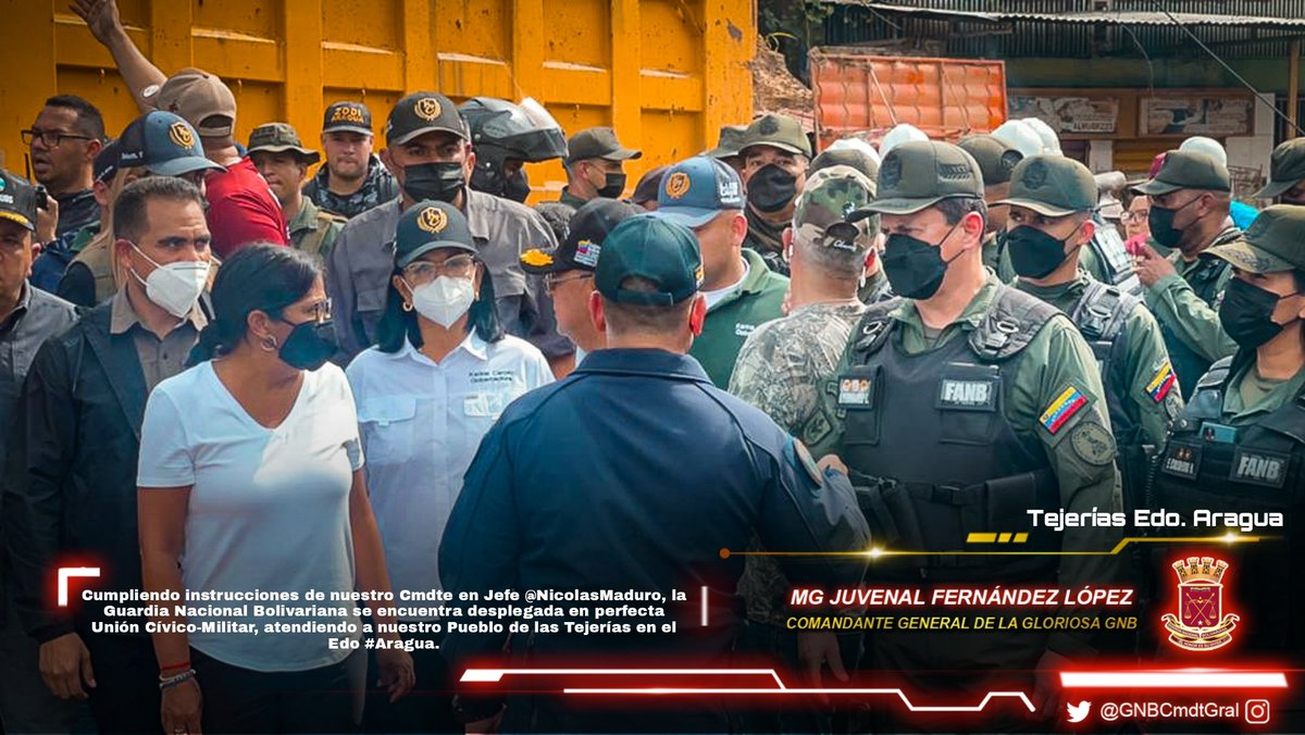 ¡MÁXIMA COHESIÓN!
Ante cualquier circunstancia, estaremos siempre unidos con nuestro Pueblo.
#Aragua. 
#VenezuelaConTejerías