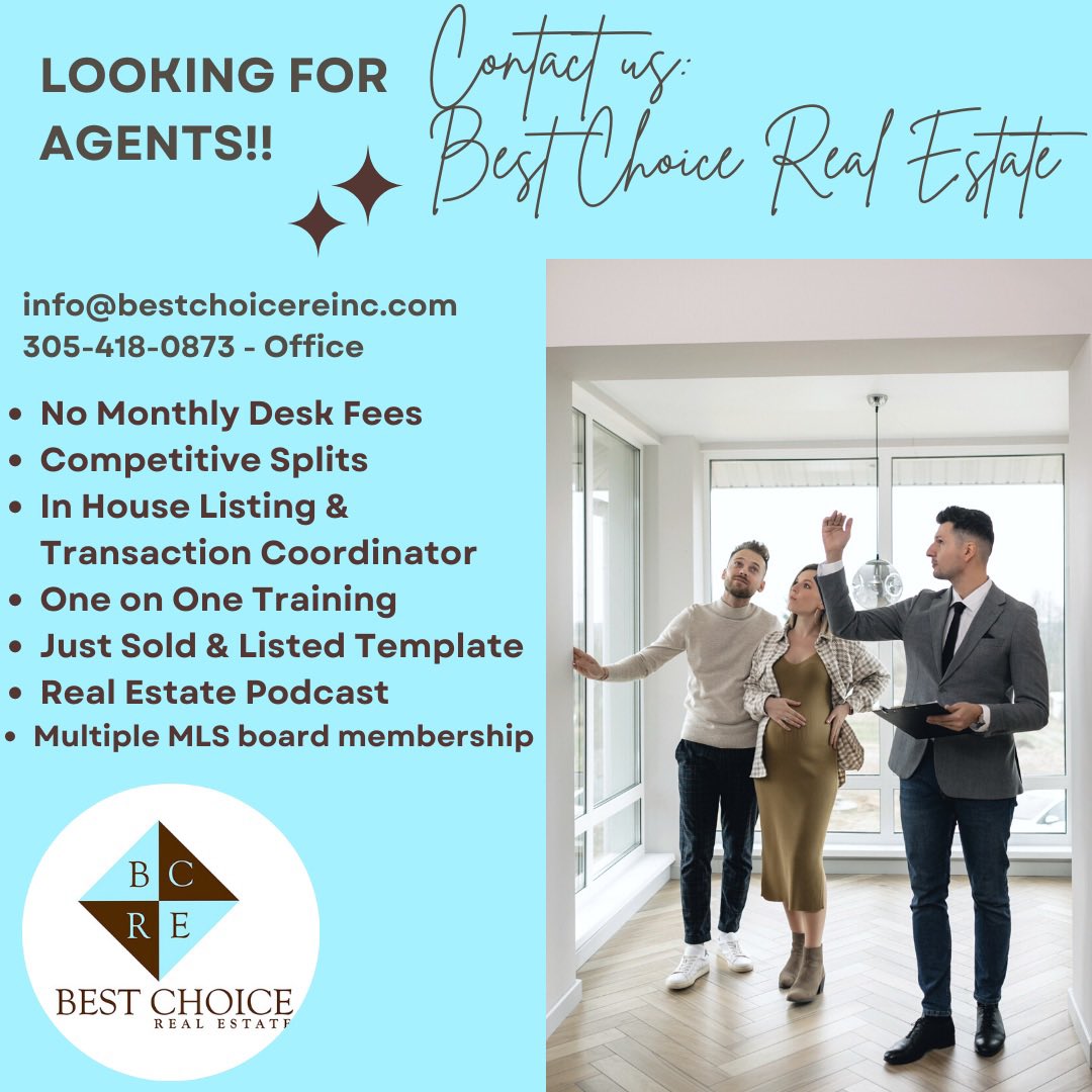 BestChoiceReinc's tweet photo. Join the Best Choice Team! #bestchoiceteam #bestchoice #joinourteam #realtor #Realtors https://t.co/EXQccOTbFY