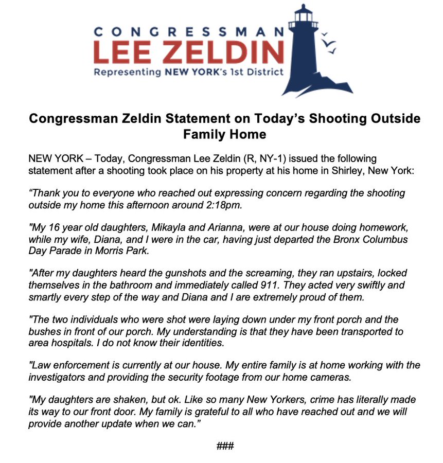 How the shooting outside of Congressman Lee Zeldin's home could impact the  race for NYS governor 