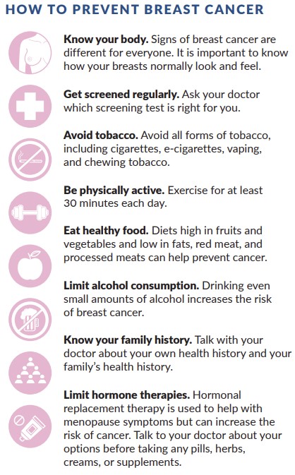 October is #BreastCancerAwarenessMonth so here are some tips from @huntsmancancer on how to prevent breast cancer!