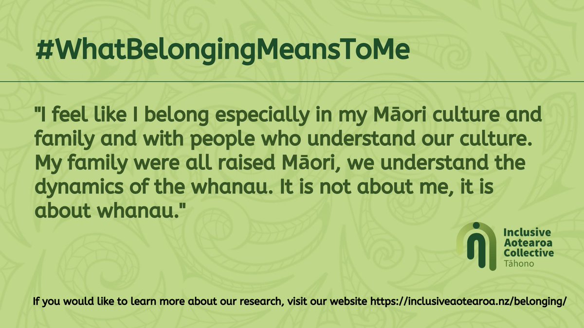 To learn more about our research, visit inclusiveaotearoa.nz/belonging/ 💚