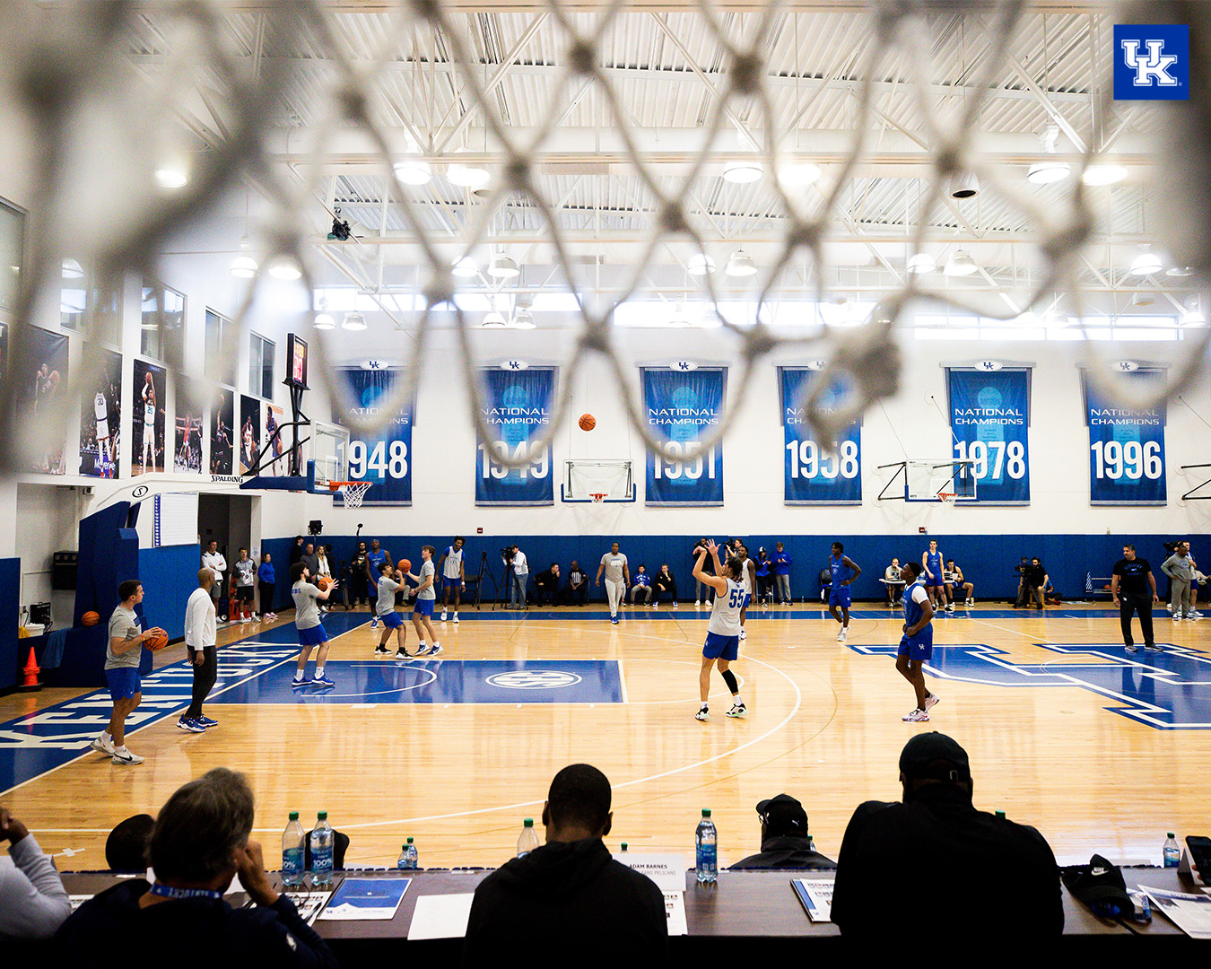 Lance Ware shoots in front of NBA Scouts.