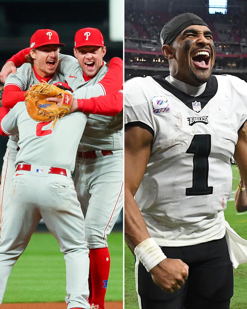Saturday: Phillies defeat the Cardinals to advance to the NLDS

Sunday: Eagles defeat the Cardinals to move on to 5-0

Good weekend to be a Philly sports fan 🔔🦅