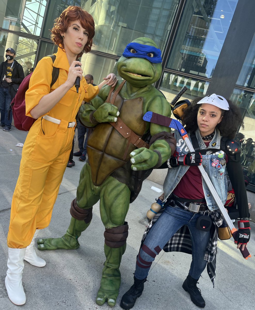 CBCCPodcast's tweet photo. “We have had our first battle, Master Splinter! They were many, but we kicked… but we fought well.”

Leo &amp; Friends. #NYCC https://t.co/y85I17Gywb