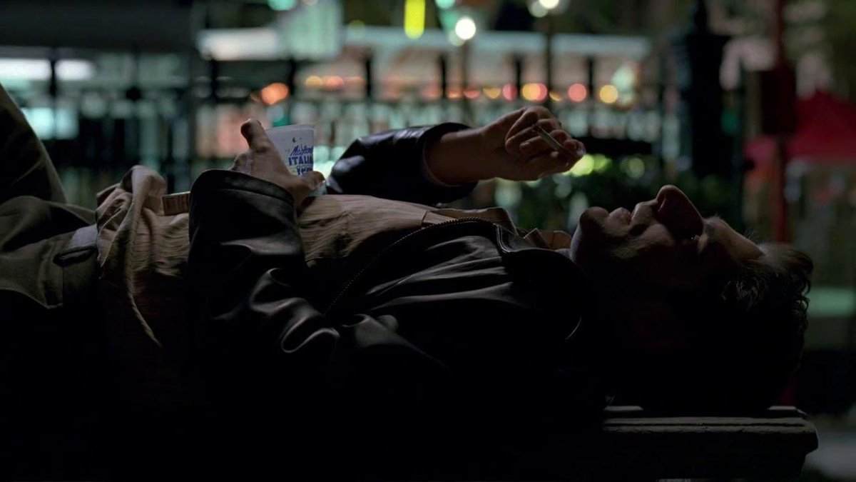SopranosWorld's tweet photo. The lonely stoner seems to free his mind at night https://t.co/0fKb3abbqc