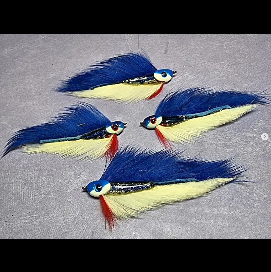 ZZ_Troutski's tweet photo. Sweet Double Bunny Pattern
@electric_tyer
Hardside Double Bunnies:
Blue over White size 4 and 6.

#hardsidedoublebunnies #doublebunnyfly
#rabbitflies #streamers
#classicstreamers
#junglecatcustomflytying
#provenpattern
#regalvise #regalflytying https://t.co/NmeI3lrIu9