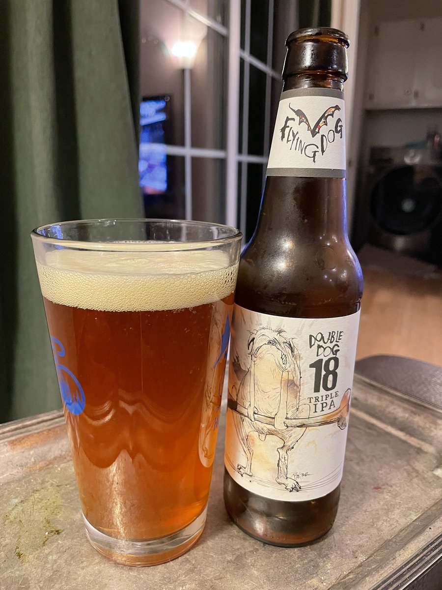 This is how we do it, the bomb: <a href="/FlyingDog/">Flying Dog Brewery</a> Double Dog 18 Triple IPA 18% abv
Deep amber cloudy color
Poached apricot, fresh corn, madeira on the nose
Fresh apricots turned through whisky on the palate
A creaminess to the mouthfeel #BeerForStrangeClimates #CraftBeer #CrimeanBridge