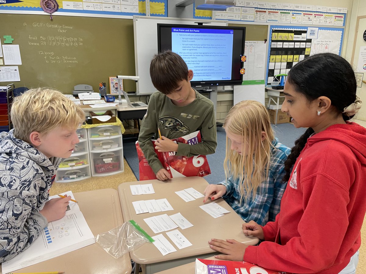 MrsLisaSchultz's tweet photo. Students match diagrams to the sentences representing the ratios. #rfes ⁦@mrowlandRFES⁩ https://t.co/TV7UtdN9bR