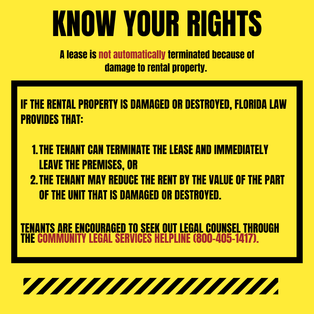 AnnaForFlorida's tweet photo. In the wake of a natural disaster like #HurricaneIan, many tenants are being told by their landlords they must leave their rental property w/out proper notice.

Here is a great breakdown to know your rights &amp; a way to seek legal counsel too. https://t.co/rLTEf02Qt2