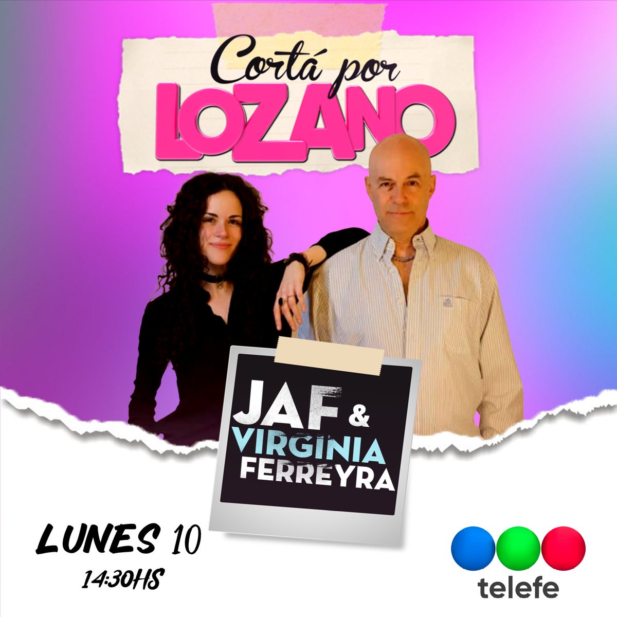 JAF Y VIRGINIA EN TELEFE 🔵🟢🔴

Mañana Lunes 10/10 JAF y <a href="/virferreyra/">virgii ferreyra</a> se enfrentan al diván de <a href="/verolozanovl/">VL 💚 🏳️‍🌈 🇦🇷</a> en Cortá por Lozano a las 14:30hs. 🎶🛋

Lo ves por <a href="/telefe/">telefe</a>, la app Mi Telefe y Telefé internacional

@cortaporlozanotelefe
@cortaxlozanofan 
.
.
#nota #cortaporlozano
