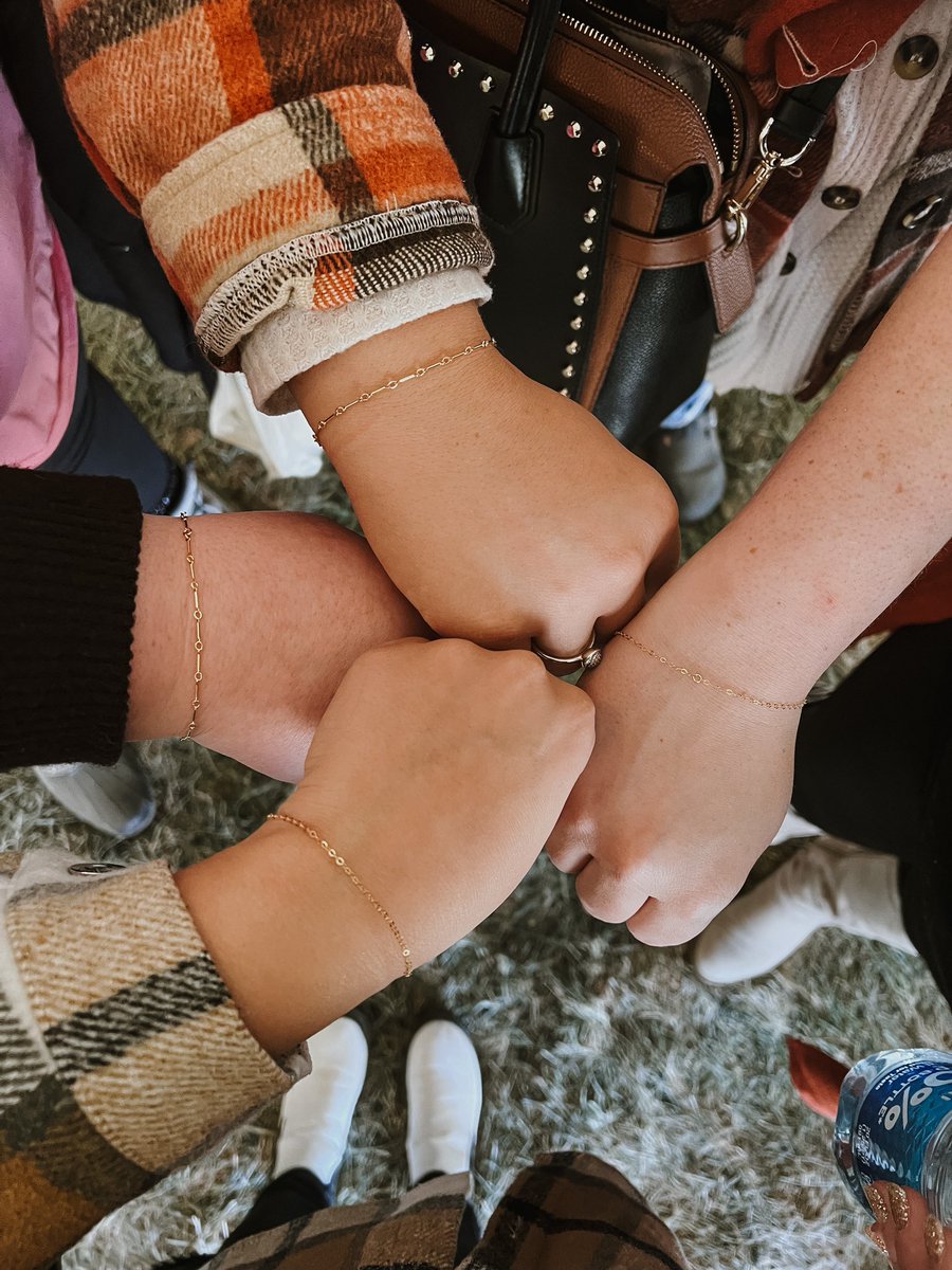 kayluhhh24's tweet photo. we’re terrified of the matching tattoo curse so permanent jewelry will do the trick #ckls https://t.co/xxe63NhQ51
