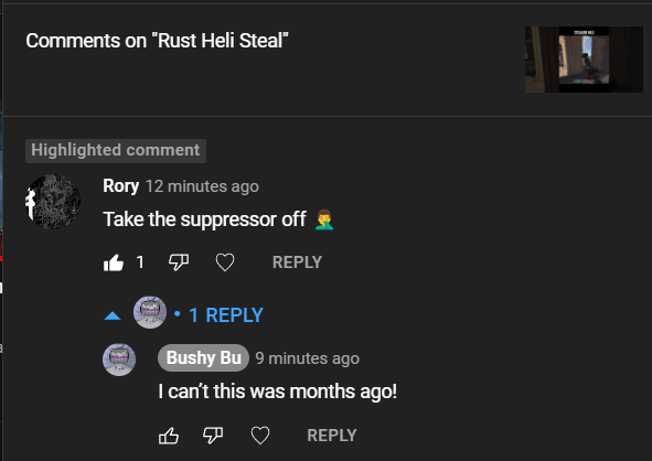BushyBu's tweet photo. So many YT critics out there. Time to play dumb :)

#YTComments https://t.co/yqPXZrqzXL