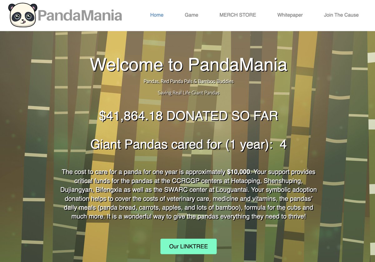 We're just going to KEEP DONATING to save the lives of REAL LIFE GIANT PANDAS!

Can you BELIEVE what we have DONE TOGETHER PANDA FAM!?

LFG!!!

Almost to $50k donated.  We will have to celebrate somehow when we hit that big $50k SOON!

LOVE YOU PANDA FAM! 

JUST GETTING STARTED!