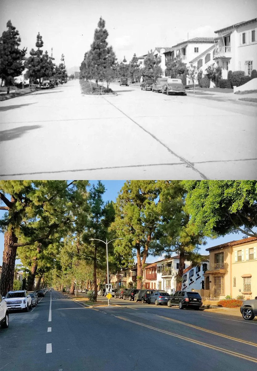 In news that has nothing to do with racism on the LA City Council, someone on Reddit created an incredible series of before/after pictures of Leimert Park that compares the 1930s/40s with today reddit.com/r/LosAngeles/c…