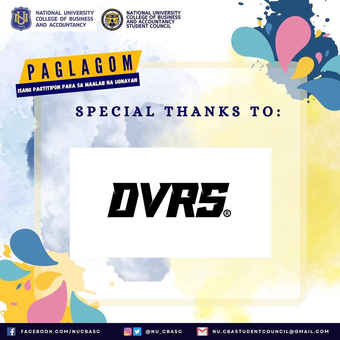 NU_CBASC's tweet photo. “PAGLAGOM: Isang Pagtitipon para sa Maalab na Ugnayan”

The NU - College of Business and Accountancy Student Council (NU-CBASC) would like to express our deepest gratitude to our event sponsors.

Full story: https://t.co/5AW3JqrEHb https://t.co/4IvcF7Cje4