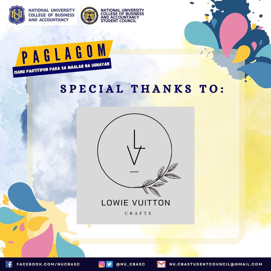 NU_CBASC's tweet photo. “PAGLAGOM: Isang Pagtitipon para sa Maalab na Ugnayan”

The NU - College of Business and Accountancy Student Council (NU-CBASC) would like to express our deepest gratitude to our event sponsors.

Full story: https://t.co/5AW3JqrEHb https://t.co/4IvcF7Cje4