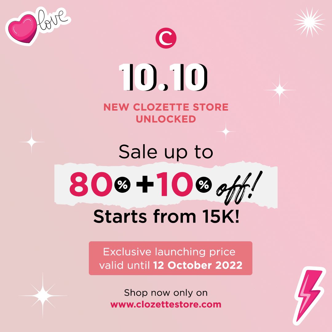 Yayyy! Akhirnya new clozettestore.com udah launching 🎉 dengan diskon yang super gede! Hayo siapa yang udah cek website-nya? Kita saranin untuk gercep karena stoknya super limited. 🥹

#ClozetteID #ClozetteStore