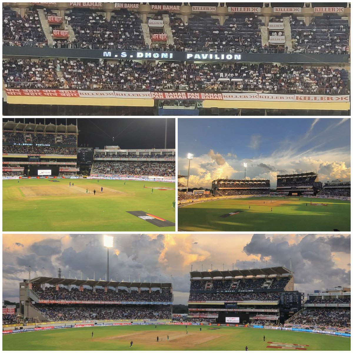 Jeethoney27's tweet photo. What a special day in our very own city Ranchi ! Thanks to @Dream11 for providing Hospitality tickets !

Special thanks to #MithunSir for managing everything so well !

Watching India’s victory from VIP box was icing on the cake !

#Dream11 #INDvSA #Ranchi #JSCA #CricketTwitter https://t.co/kbnUEa5KCh