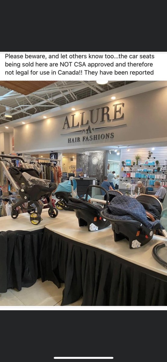chlchan's tweet photo. Allure Hair &amp; Fashions is apparently selling illegal car seats (not transport Canada approved) and therefore scamming families and putting babies lives at risk! Can we please do a coverage so new parents don’t fall into traps?
@globalnews @CityNewsVAN @CTVVancouver @mijungleectv https://t.co/JyjZxqudWC