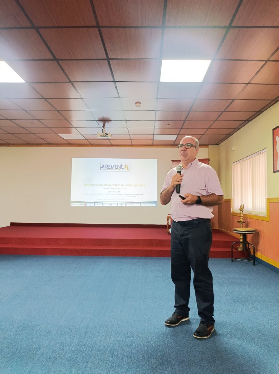 ItPrevent's tweet photo. As a part of PREVENTIT, a 2-day teaching module on antibiotic resistance &amp; infection control practices by Dr Carlos Palos, Professor, Catholic University-Portugal was organized by the Amrita Viswa Vidapeetham at Amrita Institute of Medical Sciences, Kerala during 26-28 Sept 2022 https://t.co/8rnv7ecKyW