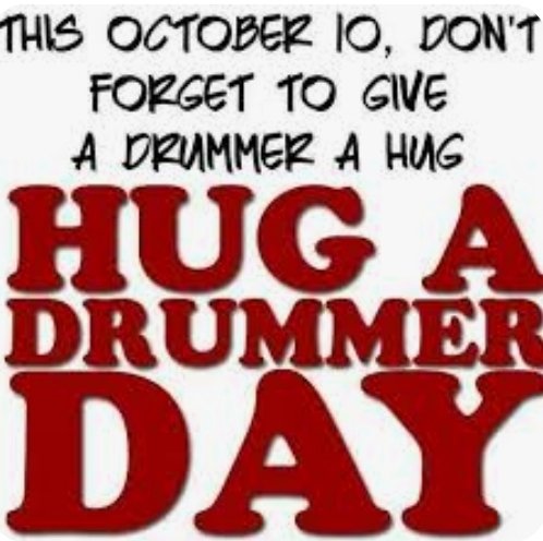 Goedemorgen! Denken jullie er even aan? 😊
#HugADrummerDay