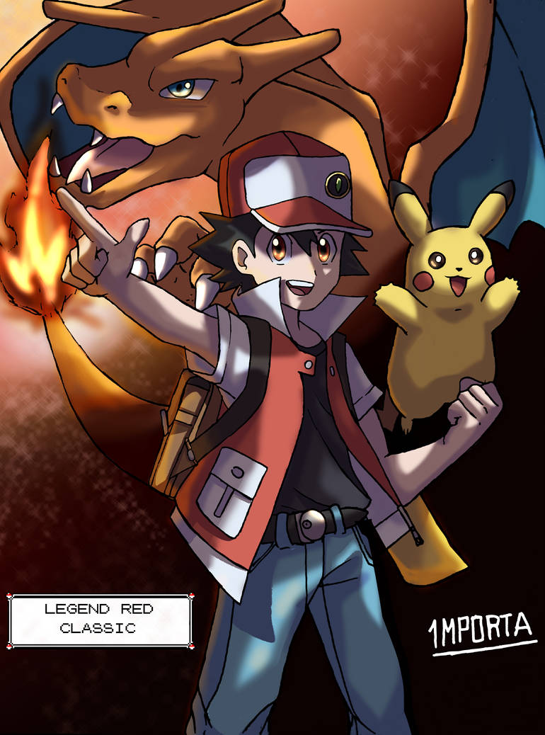 1mporta on X: This drawing is relatively old but I share it with you #Red  #pokemonred #pokemonblue #pokemongreen #trainerred #pokemon #赤葉 #fanart  #trainer #Redpokemon #pokemonfanart #pokemontrainerred #Charizard #Pikachu   / X