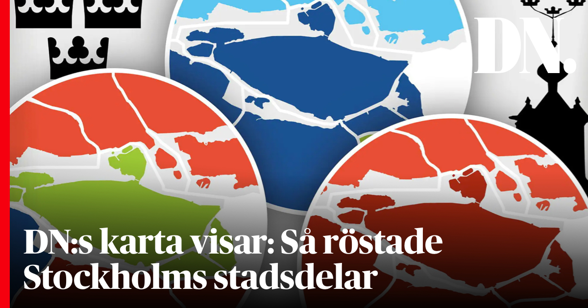 Karta: Så röstade Stockholms stadsdelar • ”Blåser någon form av vänstervind.” dn.se/sverige/dns-ka…