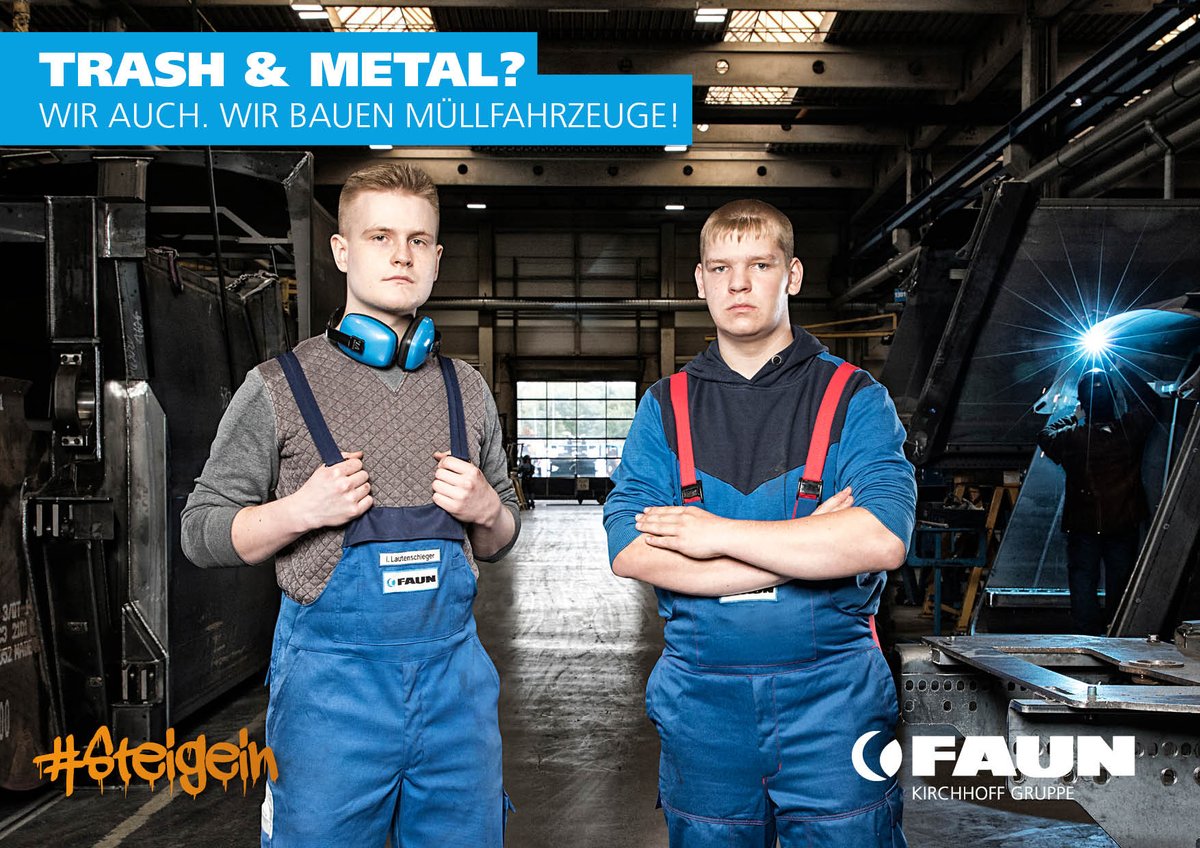faun_co's tweet photo. Was geht eigentlich 2023? 🤔
Ne Ausbildung bei FAUN wäre ne mega coole Sache.  😎
Jetzt bewerben und mit uns in eine abgefahrene Zukunft fahren. 🥳
👉 https://t.co/nG6a4yuI25
.
#karrieremachen #moin #karriere #steigein #selbstbewusst #müllimkopf https://t.co/dyqTvVbv9a