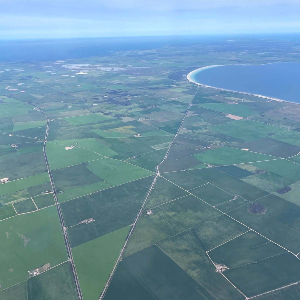 Yorke Peninsula from above this morning 👌