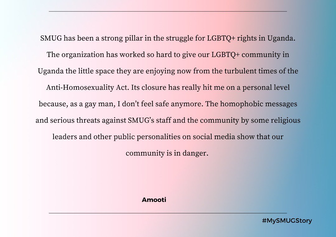 KuchuTimes's tweet photo. "An attack on an umbrella organization like SMUG is an attack on the whole community in Uganda. We are not safe!" Amooti
#SMUG
#MySMUGStory
#InSolidarityWithSMUG https://t.co/KW1QXG91pJ