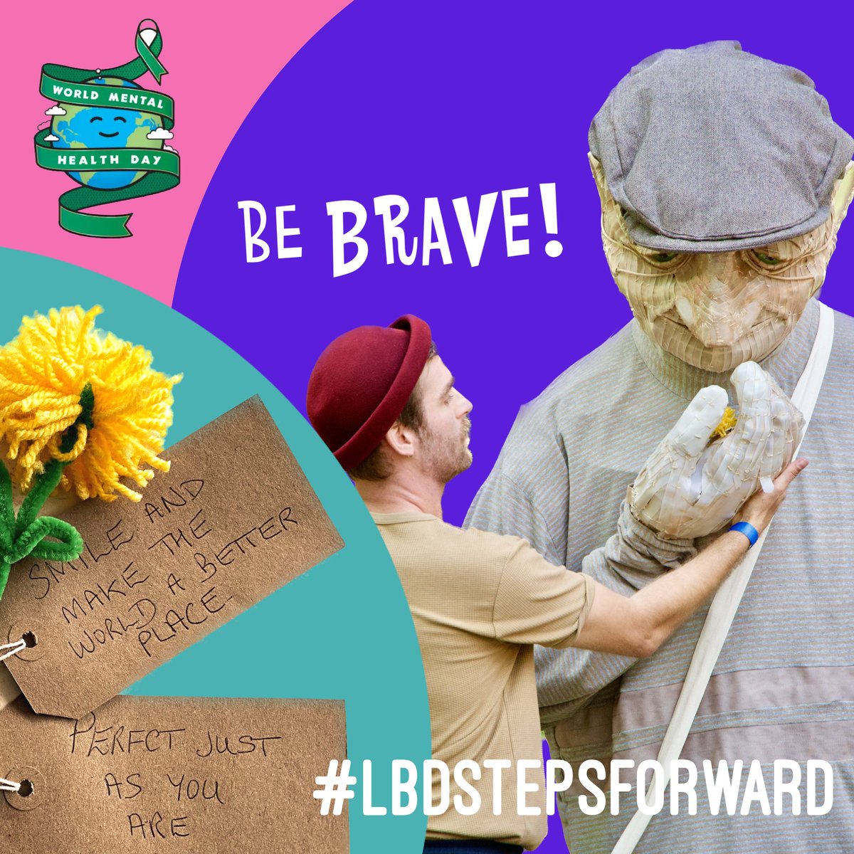 This #WorldMentalHealthDay remember that your #MentalHealthMatters as much as your physical health. By paying attention to those around you might save a life! Read peoples #wellbeing notes written in our #dandelion workshops. You are as strong as a #dandelion #LBDstepsforward 🌼