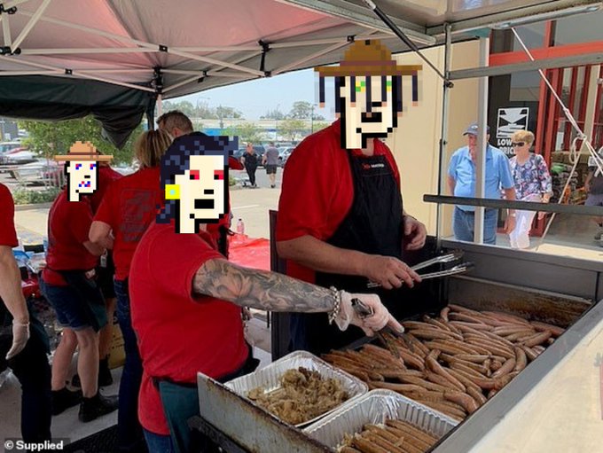 TheAussies_NFT's tweet photo. How much a week on average do you reckon you spend on snags at bunnings? #WTBC (Winnie True Blue Carnt) #BLU #Straya #kent #carnt #AussieWEB3 #aussiefollowaussie https://t.co/raKBLLx2I1