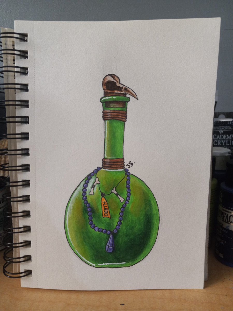 Jmonroe1989's tweet photo. Last two days prompts. Freakshow and Potion. #art #artistsontwitter #artist #Halloween #Halloweenart #acrylicpainting #abstractart https://t.co/IuQZaYUMsP