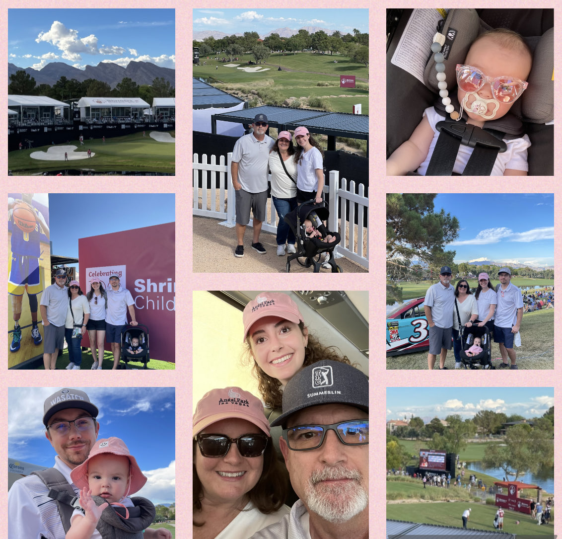 Perfect day ⁦⁦⁦😎 <a href="/TPCSummerlin/">TPC Summerlin</a>⁩ ⁦@ShrinersOpen⁩ w/ ⁦<a href="/Koniwhit/">Koni Whitaker</a>⁩ ⁦<a href="/cwhitlarsen/">Christene Larsen</a>⁩ ⁦<a href="/McCrakkn/">McKay Larsen</a>⁩ &amp; Baby Margo ❤️ 
Thank you ⁦<a href="/angelparkgolf/">Angel Park Golf Club</a>⁩ ⁦<a href="/suncoastcasino/">Suncoast Casino</a>⁩