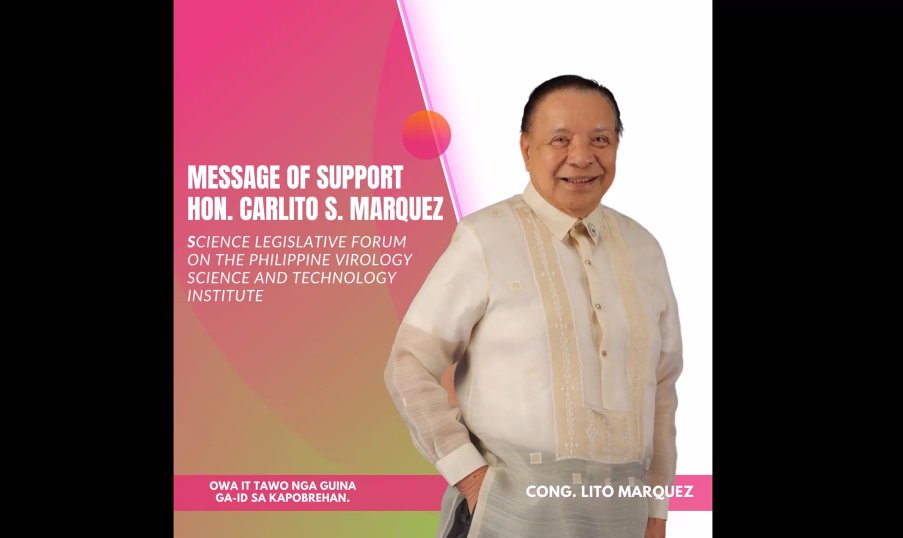 nastphl's tweet image. Senator Bong Go @SAPBongGo, @senatePH Health Committee Chair, and Hon. Carlito Marquez, @HouseofRepsPH Science and Technology Committee Chair, declare their support for the creation of a Philippine Virology S&amp;amp;T Institute #PilipiNAST #VIPact