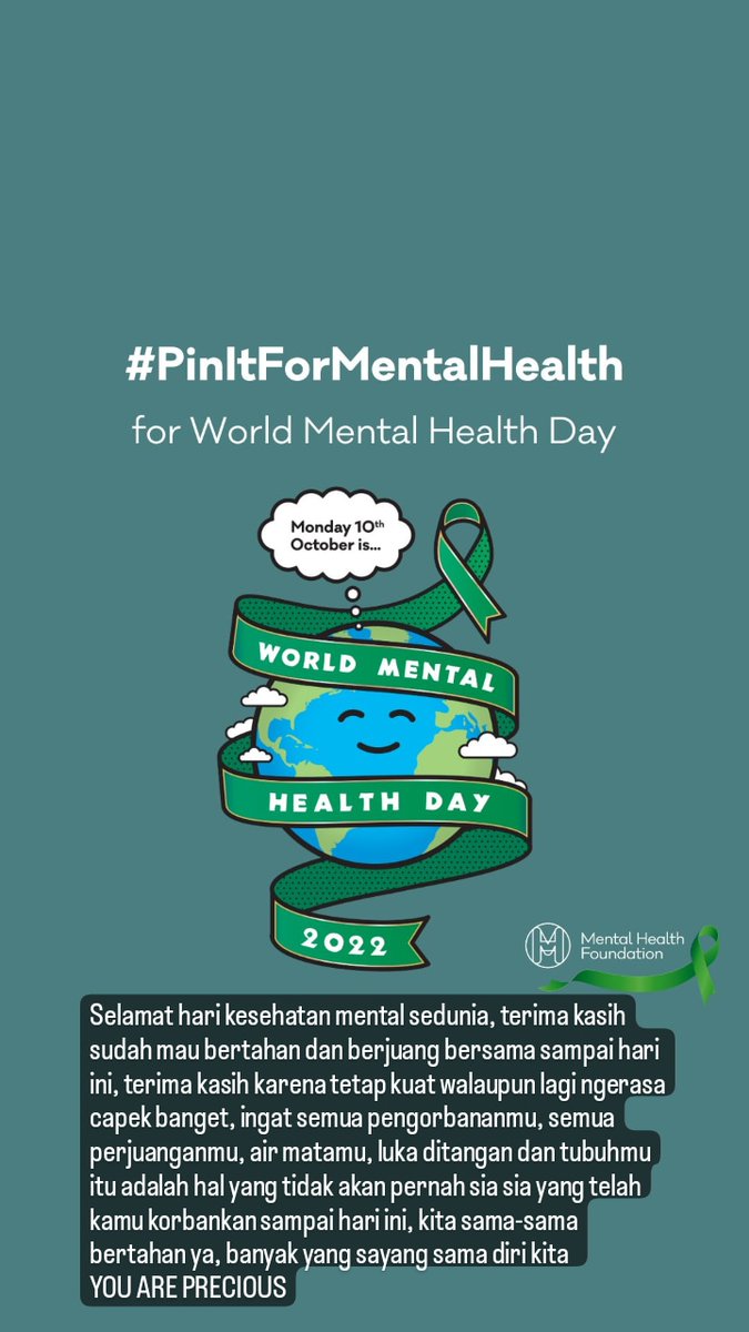 nggabolehnyerah's tweet photo. #WorldMentalHealthDay cuma mau bilang terima kasih udah mau hidup untuk sejauh ini kami hebat, terima kasih udah bertahan ketika dunia memberikan masalah tanpa jeda, mari sama sama bertahan, karena yang namanya sedih nggak akan selamanya sedih yang namanya senang https://t.co/57ty44LKkj