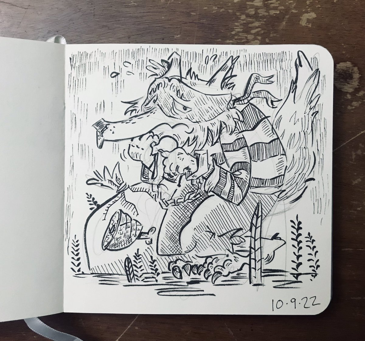 EmilyZelasko's tweet photo. Today’s prompt is #scarewolf. Not sure what that is so I drew a wolf that’s scared of being caught for steeling hams.
#mabsdrawlloweenclub2022 #mabsdrawlloweenclub #emilyzelaskoart #spookyart #wolf #inking https://t.co/eqdO3Hfmtv