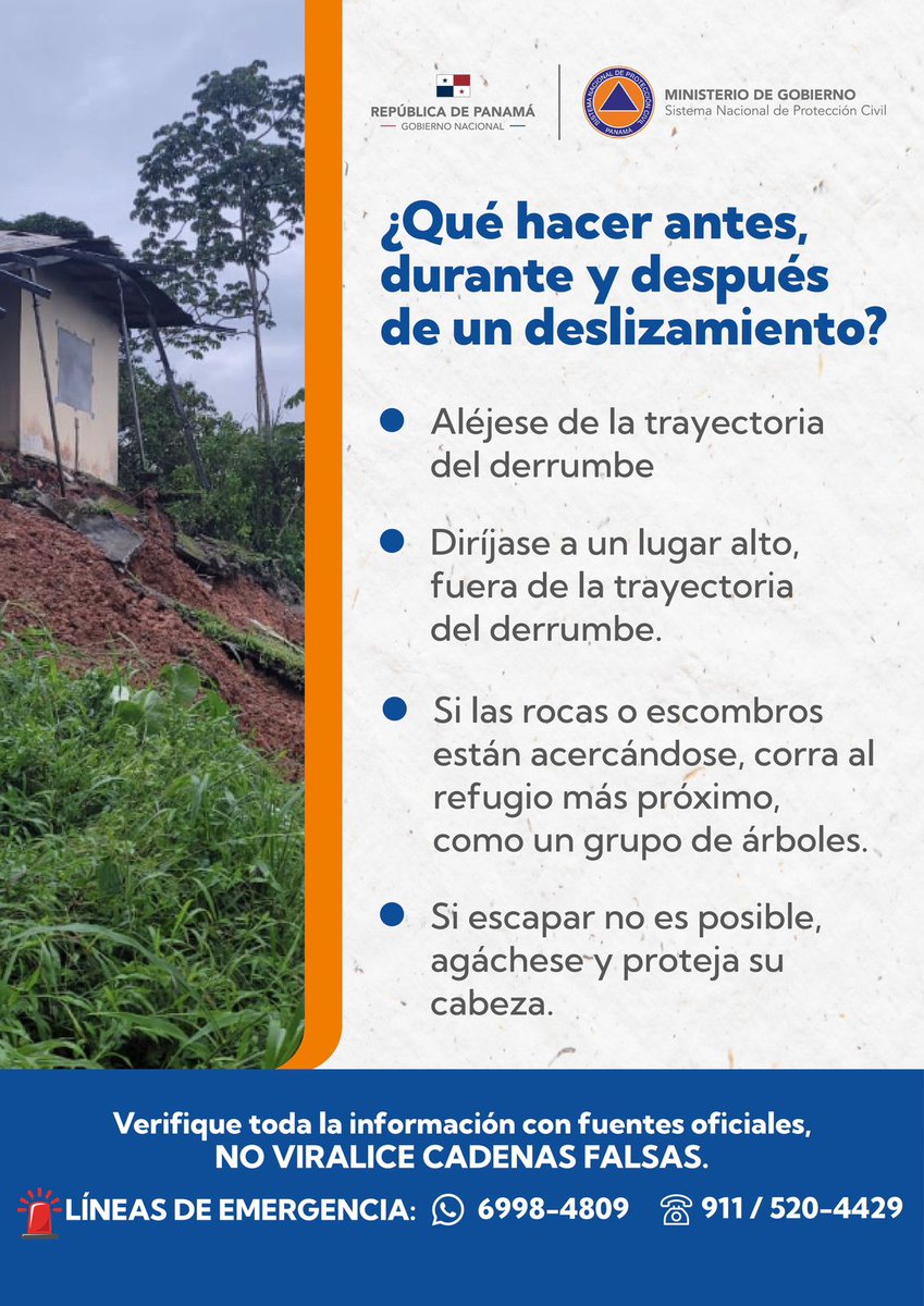ECOSDELAGRO's tweet photo. Qué hacer antes durante y después de un deslizamiento? https://t.co/NXImkHnChj