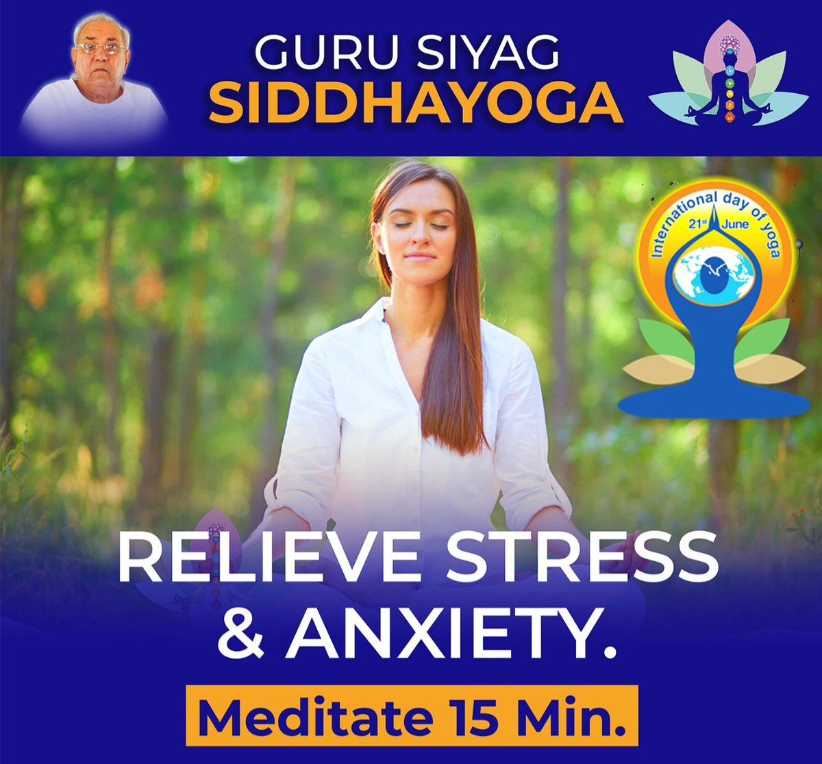 Siddhayoga brought into light by Kalki Avtaar Guru Siyag lowers levels of cortisol, the hormone that causes stress. Reducing cortisol can decrease general stress, anxiety and depression. Guru Siyag Siddha yoga 
#worldmentalhealth4all