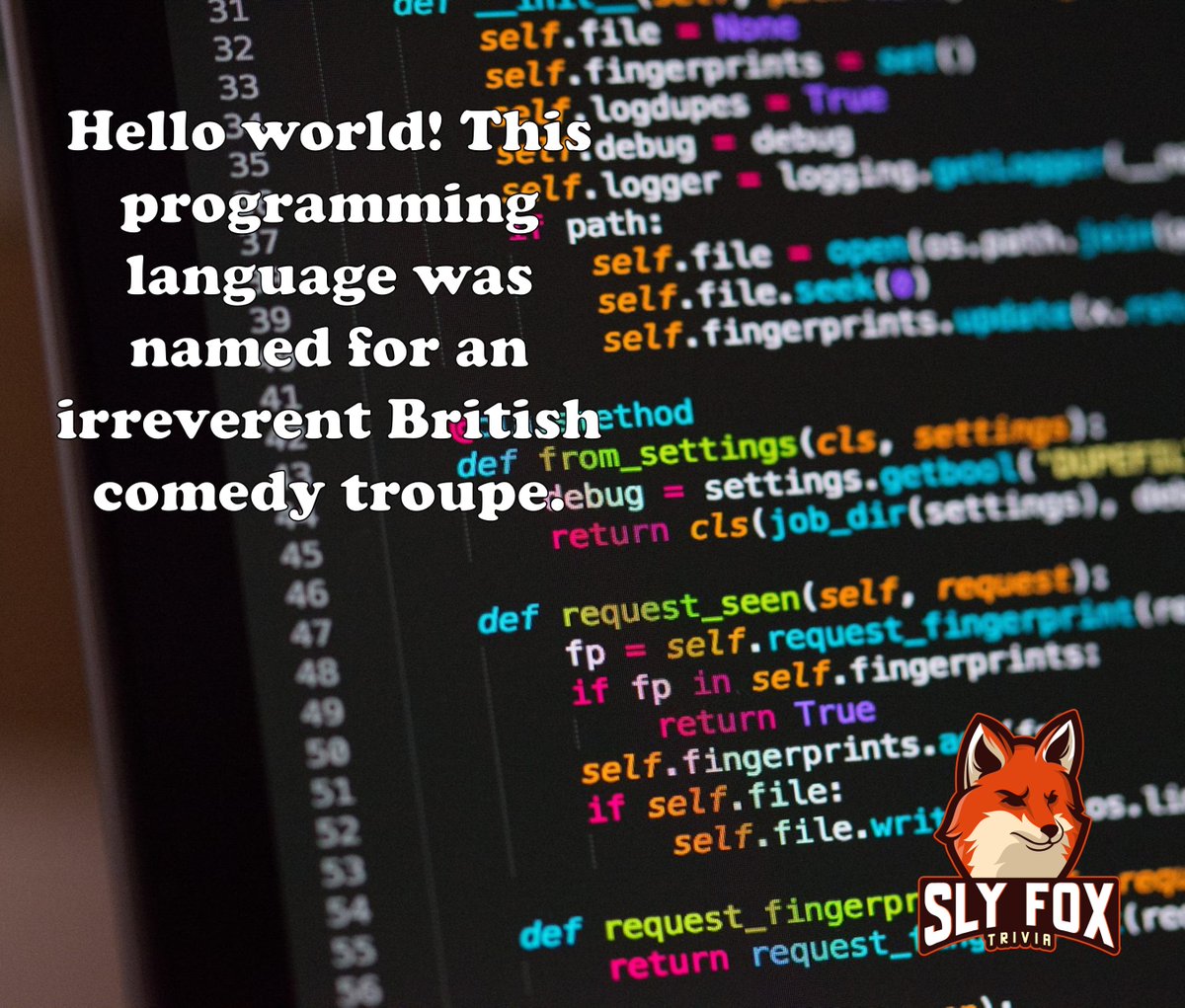 What a weird connection. But what's the
language?

#trivia #programming #coding #programmingtrivia
#computer