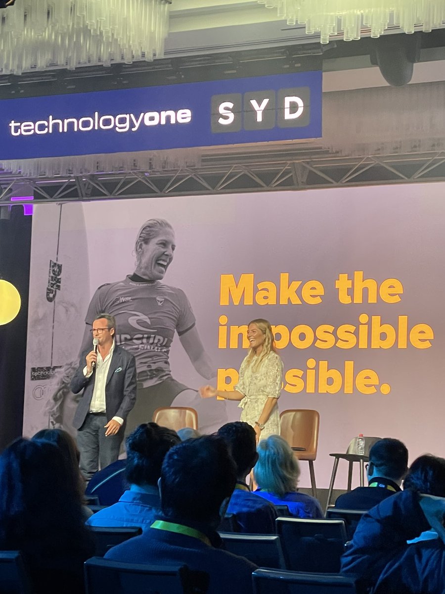DavidMAlley's tweet photo. Very inspiring listening to the 8 time World Champion Steph Gilmore today #technologyoneshowcase @TechnologyOne #legendary https://t.co/x5wXjxAllg