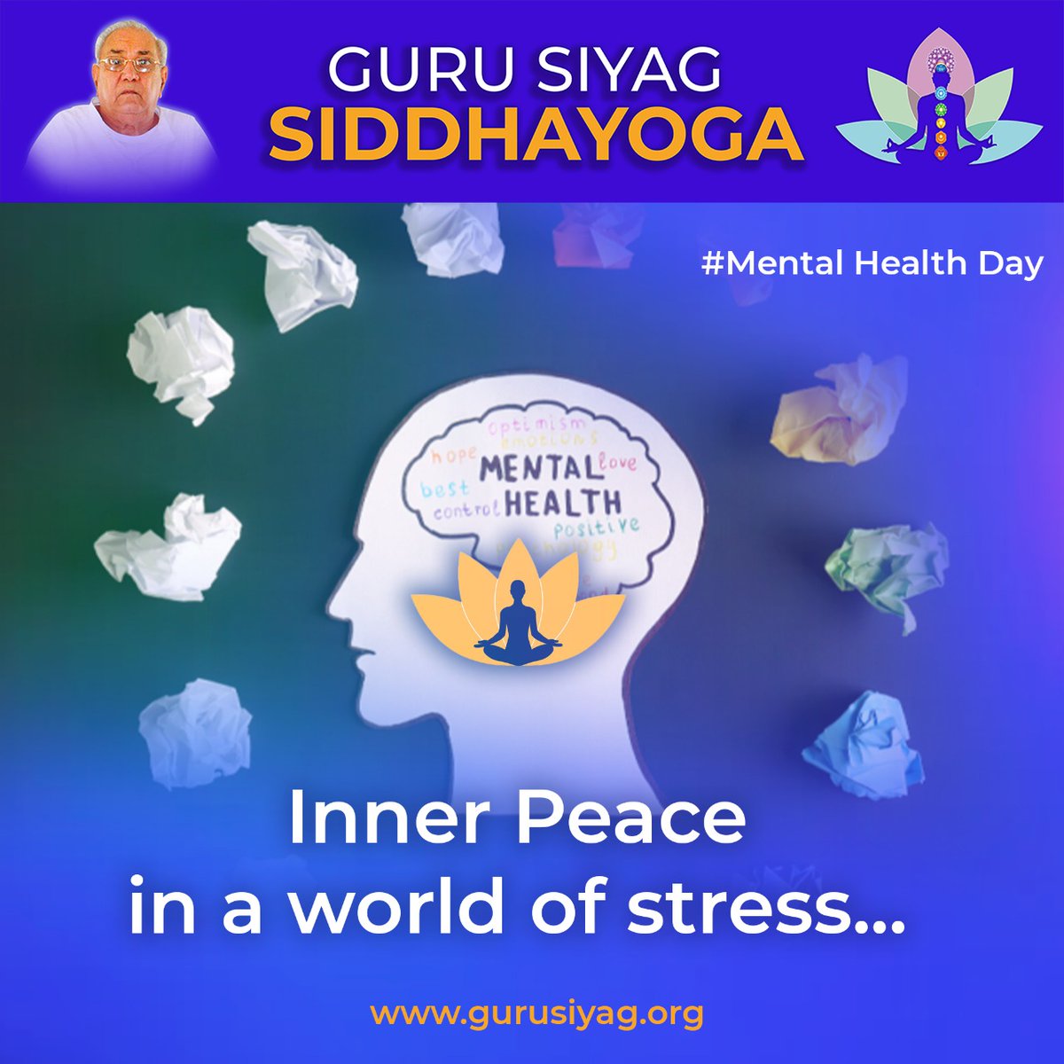 Siddhayoga elucidated by Kalki Avtaar Guru Siyag  increase serotonin levels, which acts like a natural anti-depressant .#worldmentalhealth4all