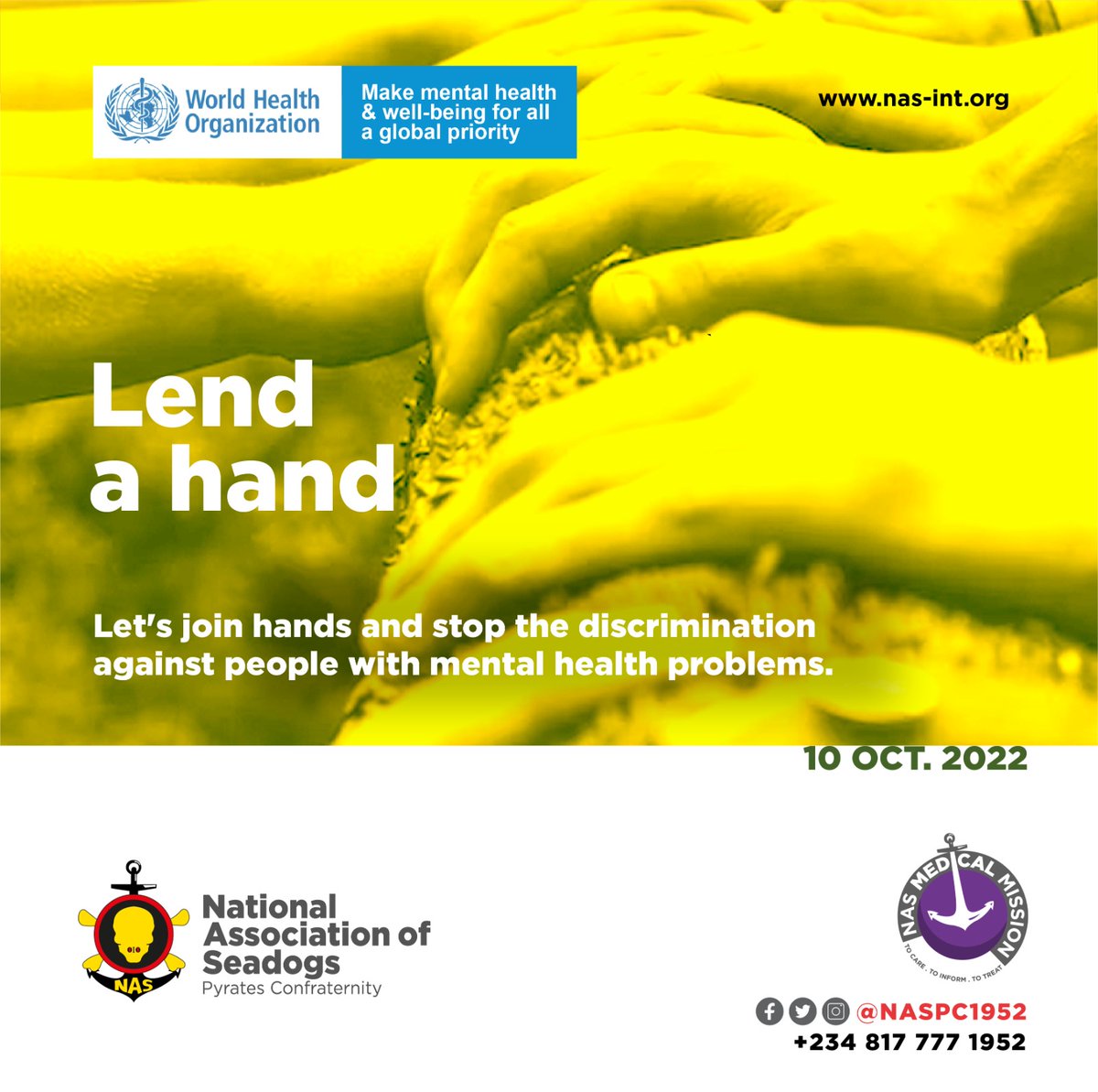 nasmedical's tweet photo. World Mental Health Day 2022
Mental Health Deserves Urgent Attention in Nigeria

The theme – Make Mental Health and Well Being For All a Global Priority - drives home the urgent need for countries around the world to pay more attention to the mental well being of their citizens. https://t.co/KopD44HF0D