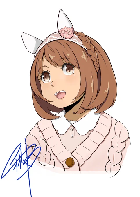 合間合間にのんびり描いてたら本当に遅くなったけど、ユキノビジン描けただよ。#ウマ娘 #ユキノビジン 