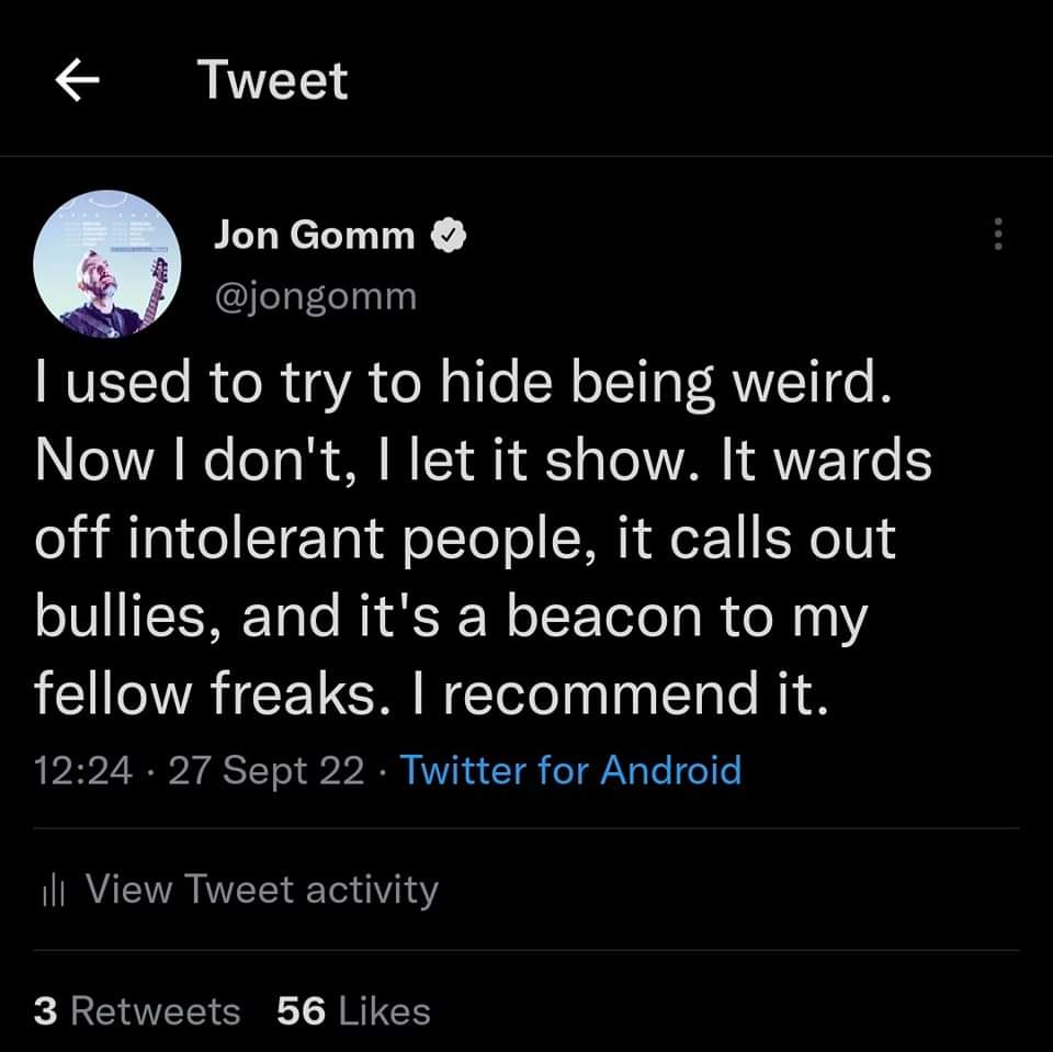 Bipolar_Blogs's tweet photo. Be who you are.

#weird #personally #mentalillness https://t.co/V71MBG9pTx