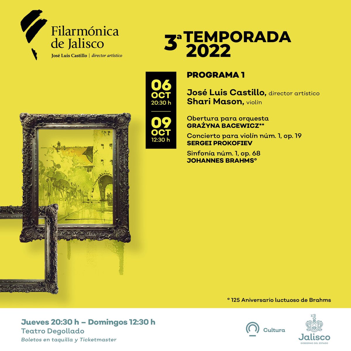 jlcastillodir's tweet photo. Qué gran inicio de temporada! Gracias a  @shari_mason , a mis colegas de @FilarmonicaJal  y al entrañable público para quien gozamos hacer música. https://t.co/DqedNYo0w5