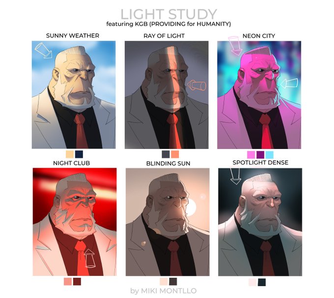 DrawsOfApe's tweet photo. Light Studies by @mikimontllo

#arttipsandtricks #arttutorial #artwork #artstudy #digitalart https://t.co/vZvSpkluHk